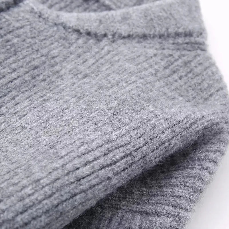 Zip-Up Chunky Knit Jacket