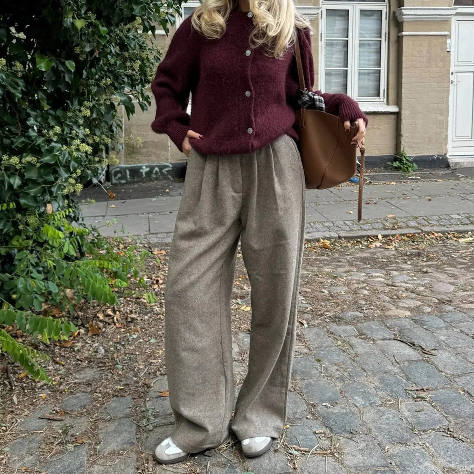 Fuzzy Button-Up Cardigan